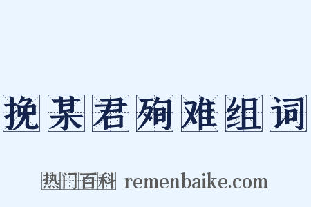挽某君殉难组词是什么意思的图片